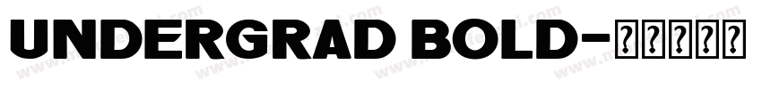 Undergrad Bold字体转换